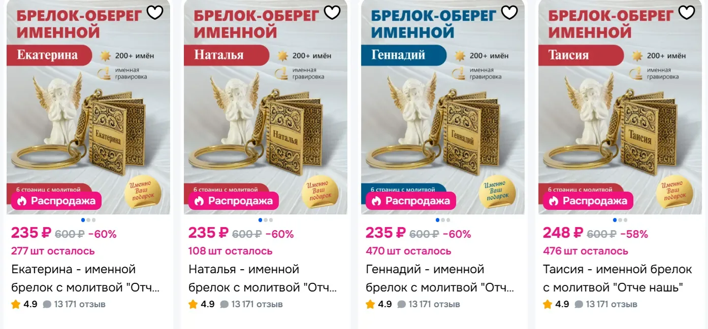 Именные брелоки-обереги